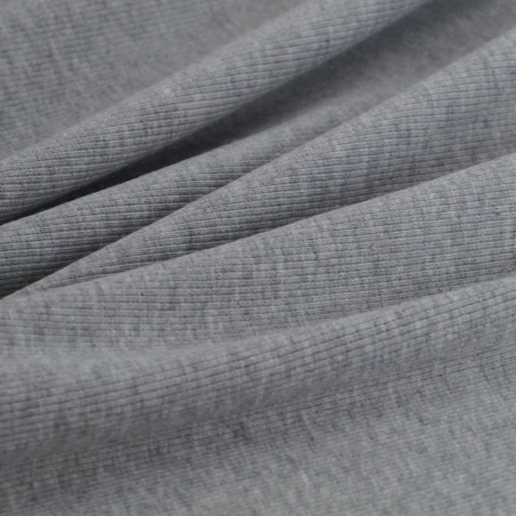 Rippenbündchen Feinripp 2x2 hellgrau meliert